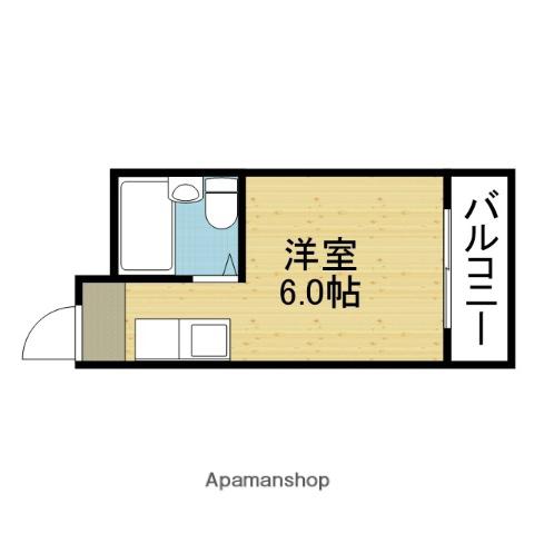 オーシャン今里(ワンルーム/5階)の間取り写真