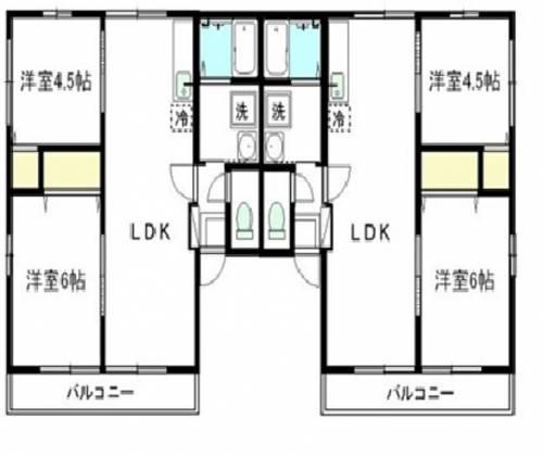 サンハイツ(2LDK/2階)の間取り写真