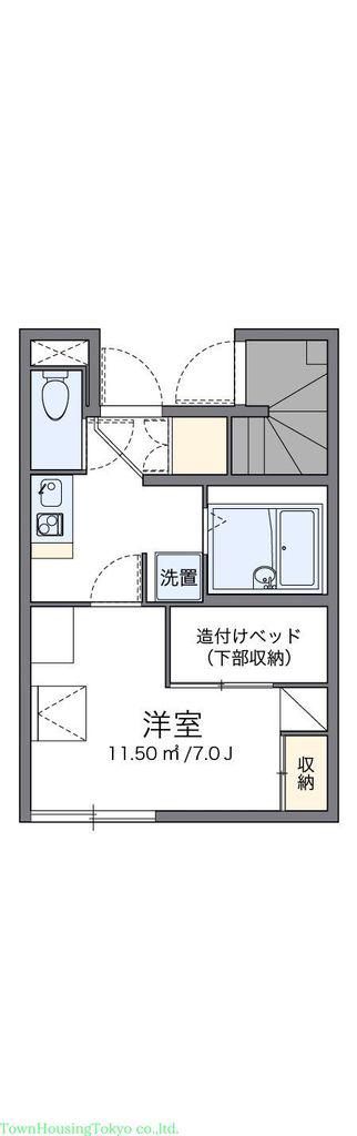 レオパレスエクレール(1K/1階)の間取り写真