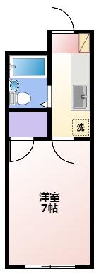 神田パレス(1K/2階)の間取り写真