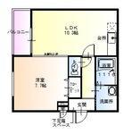 フジパレス奏(1LDK/1階)の間取り写真