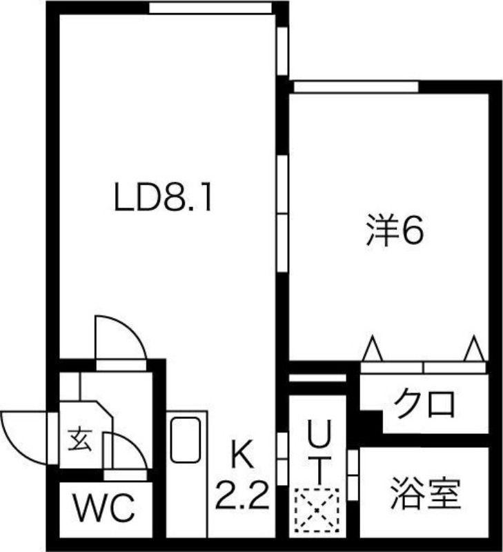 プチフォーレ(1LDK/2階)の間取り写真