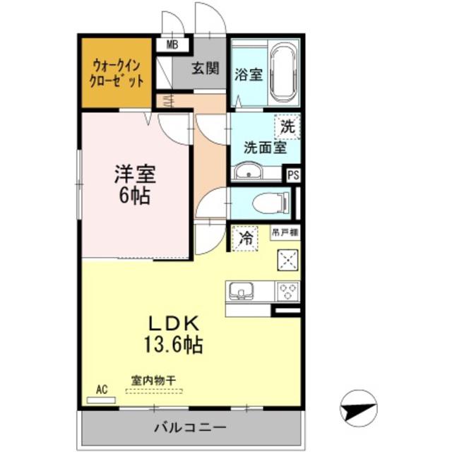 SKY・PALACE(1LDK/1階)の間取り写真