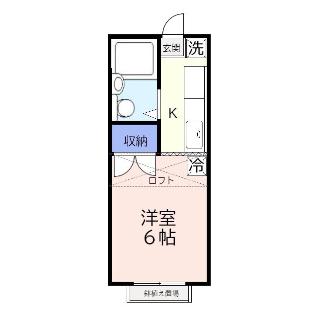 丸山シャンテ(ワンルーム/2階)の間取り写真