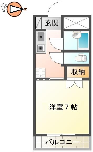 メゾンクラージュ(1K/3階)の間取り写真