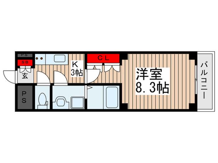 SUNGARDEN(1K/1階)の間取り写真