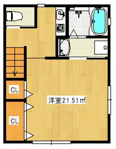 JR舞鶴線 東舞鶴駅 徒歩9分 2階建 築8年(ワンルーム/2階)の間取り写真