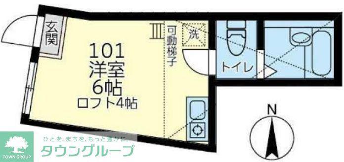 ユナイト磯子ランベール(ワンルーム/1階)の間取り写真