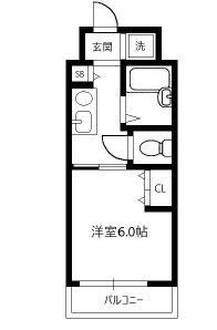 ルミエ新大阪(1K/3階)の間取り写真