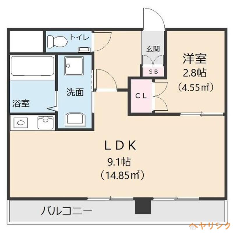 オオタビル(1LDK/6階)の間取り写真