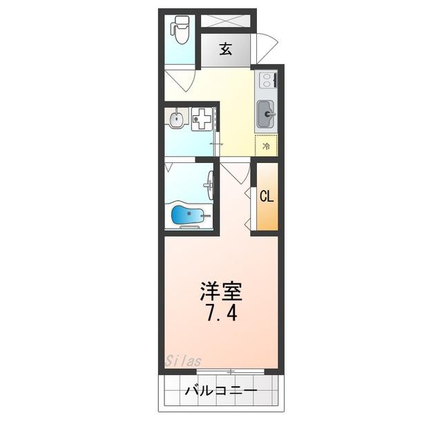 フジパレス山之内サウス(1K/3階)の間取り写真