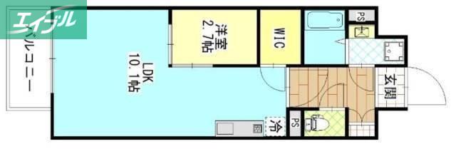 アルティザ東島田(1LDK/1階)の間取り写真
