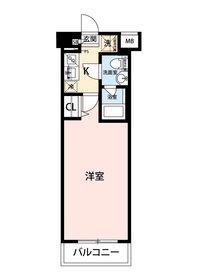ベルシード千鳥町(1K/4階)の間取り写真