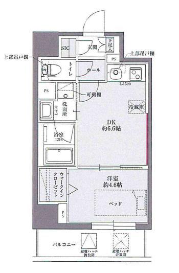 サザンクレストなんば南(1LDK/8階)の間取り写真