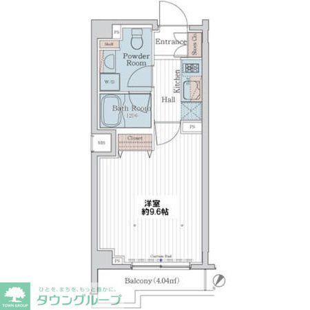 カスタリア三宿(1K/2階)の間取り写真