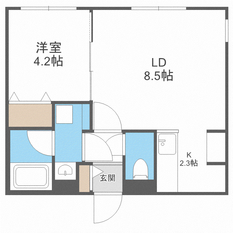PROGRESSO(1LDK/4階)の間取り写真