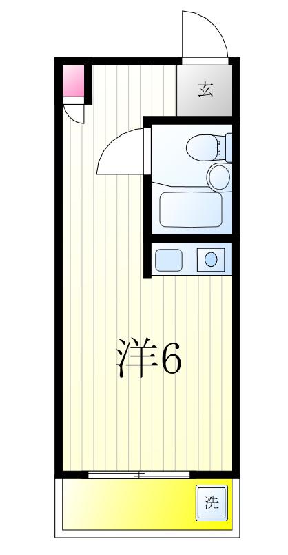 シティパル高田(ワンルーム/6階)の間取り写真