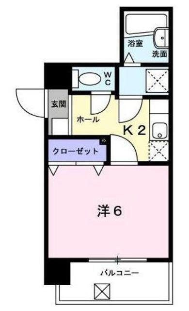 FORTUNE′S桜上水(1K/4階)の間取り写真