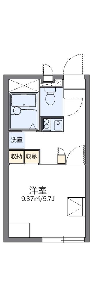 レオパレス新家(1K/2階)の間取り写真