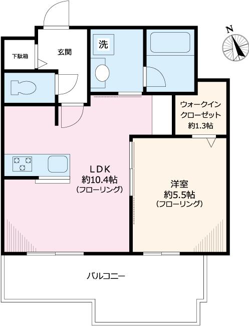 アーク千駄木(1LDK/3階)の間取り写真