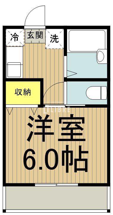 沢登ハイツB(1K/1階)の間取り写真