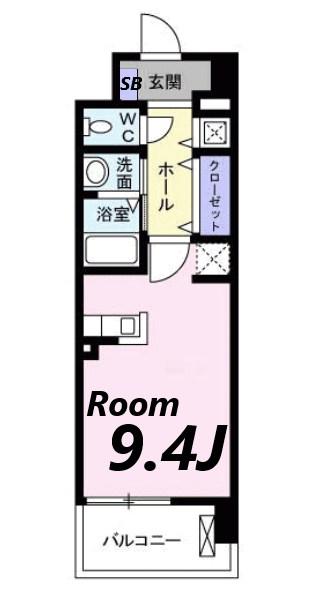クラシェス尼崎(ワンルーム/5階)の間取り写真