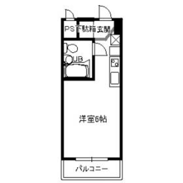 日神パレステージ白楽第2(ワンルーム/3階)の間取り写真