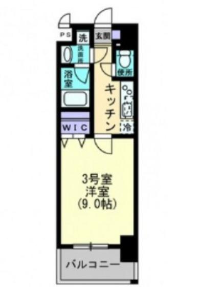 SOLANA HIGASHIFURUMATSU(1K/7階)の間取り写真