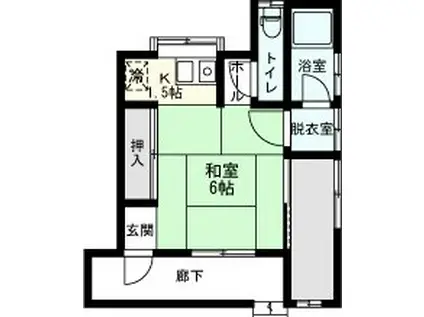 柿沼コーポ(1SK/2階)の間取り写真