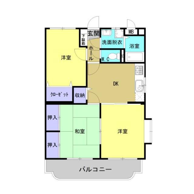 ユーミーいちまるI(3DK/3階)の間取り写真