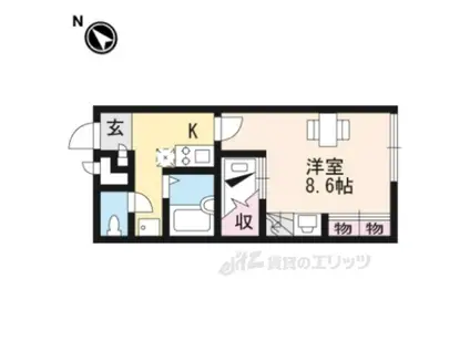 レオパレス白山荘(1K/2階)の間取り写真