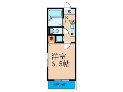 エールマンション(1K/4階)の間取り写真