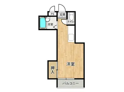 グリーンハイツ(1K/1階)の間取り写真