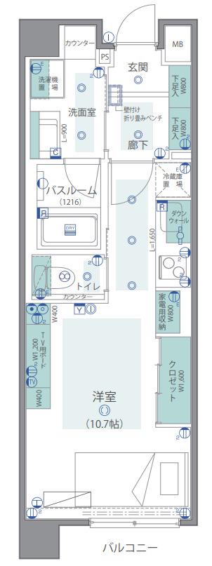 日神デュオステージ杉並井荻(1K/1階)の間取り写真