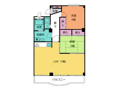 H115BLD(2LDK/3階)の間取り写真