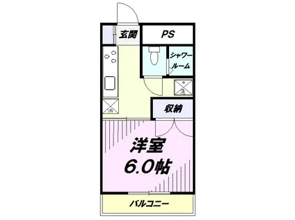 ヒルズ青葉(1K/3階)の間取り写真