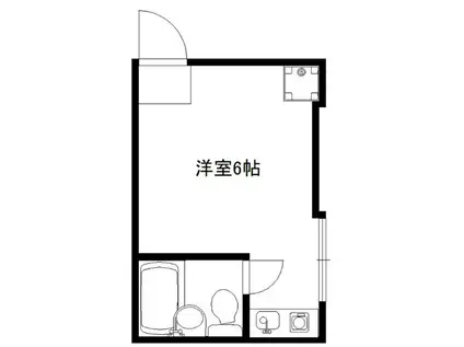 ビラ高輪(ワンルーム/1階)の間取り写真