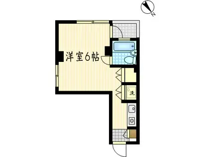 フロムファースト(ワンルーム/3階)の間取り写真