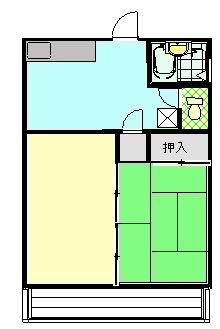 メゾンド宮浦(2DK/1階)の間取り写真