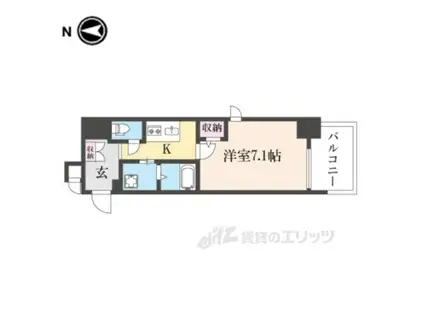 ESTRUTH KYOTO(1K/7階)の間取り写真