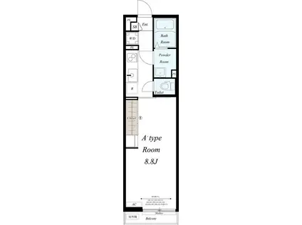 リブリ・メゾン・雅(1K/2階)の間取り写真