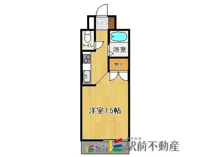 グランドアーク神埼(ワンルーム/1階)の間取り写真