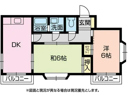 高橋ビル(2DK/3階)の間取り写真