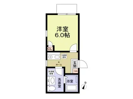 ファーストシーン(1K/1階)の間取り写真