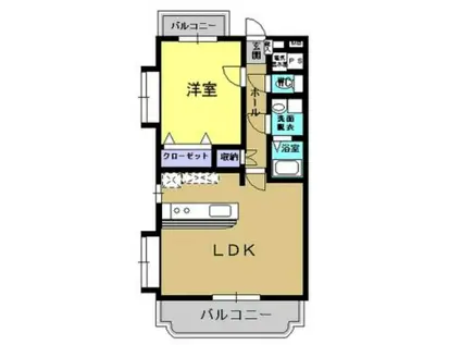 ユーミー新栄(1LDK/3階)の間取り写真