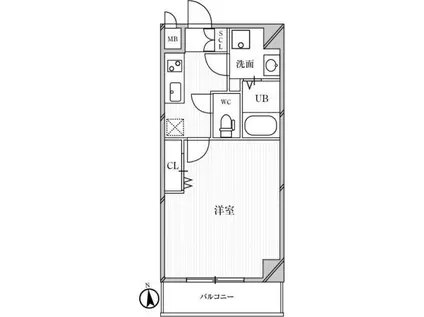地下鉄谷町線 都島駅 徒歩13分 9階建 築10年(1K/9階)の間取り写真