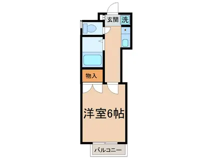 ユニテック武庫川(1K/4階)の間取り写真