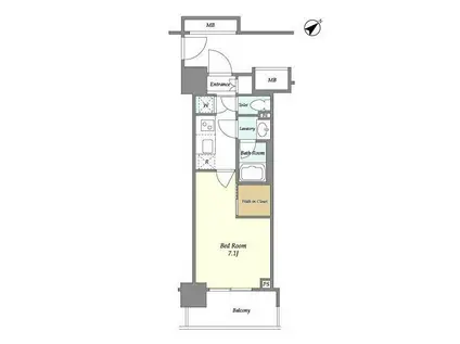 ルジェンテ新中野STATION ONE(1K/10階)の間取り写真
