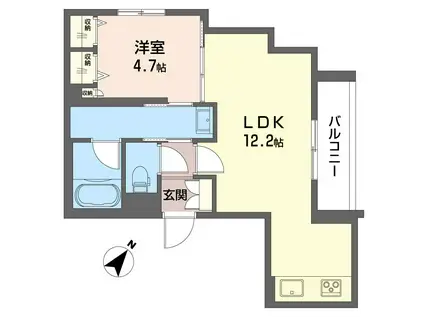 東京メトロ南北線 本駒込駅 徒歩8分 3階建 新築(1LDK/3階)の間取り写真