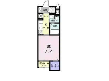 ボニート・トルチャ(1K/1階)の間取り写真